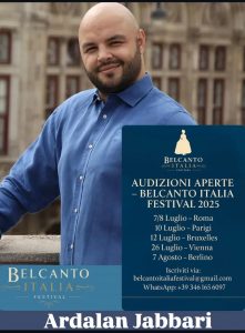 Ardalan Jabbari as Jury member by Belcanto Italian Festival